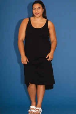 Organic Tank Dress in Black