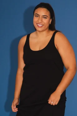 Organic Tank Dress in Black