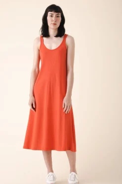 Organic Tank Dress in Cherry