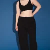 Organic Wide Leg Sweatpant in Black - Reg & Tall