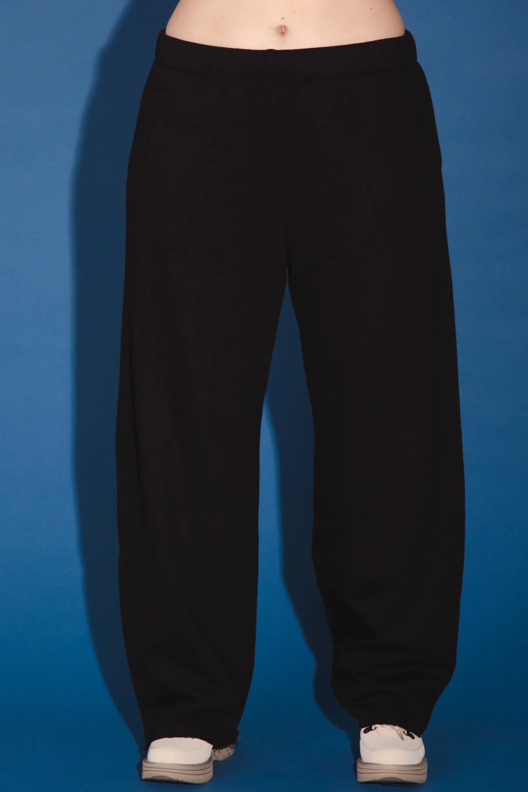 Organic Wide Leg Sweatpant in Black - Reg & Tall