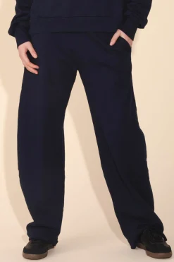 Organic Wide Leg Sweatpant in Midnight