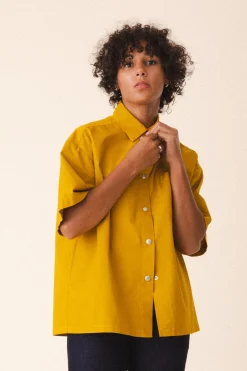 Oversized Work Shirt in Dijon