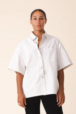 Oversized Work Shirt in Oyster