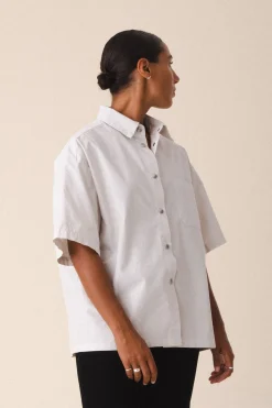 Oversized Work Shirt in Oyster