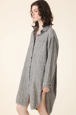 Replica Shirtdress in Black Stripe
