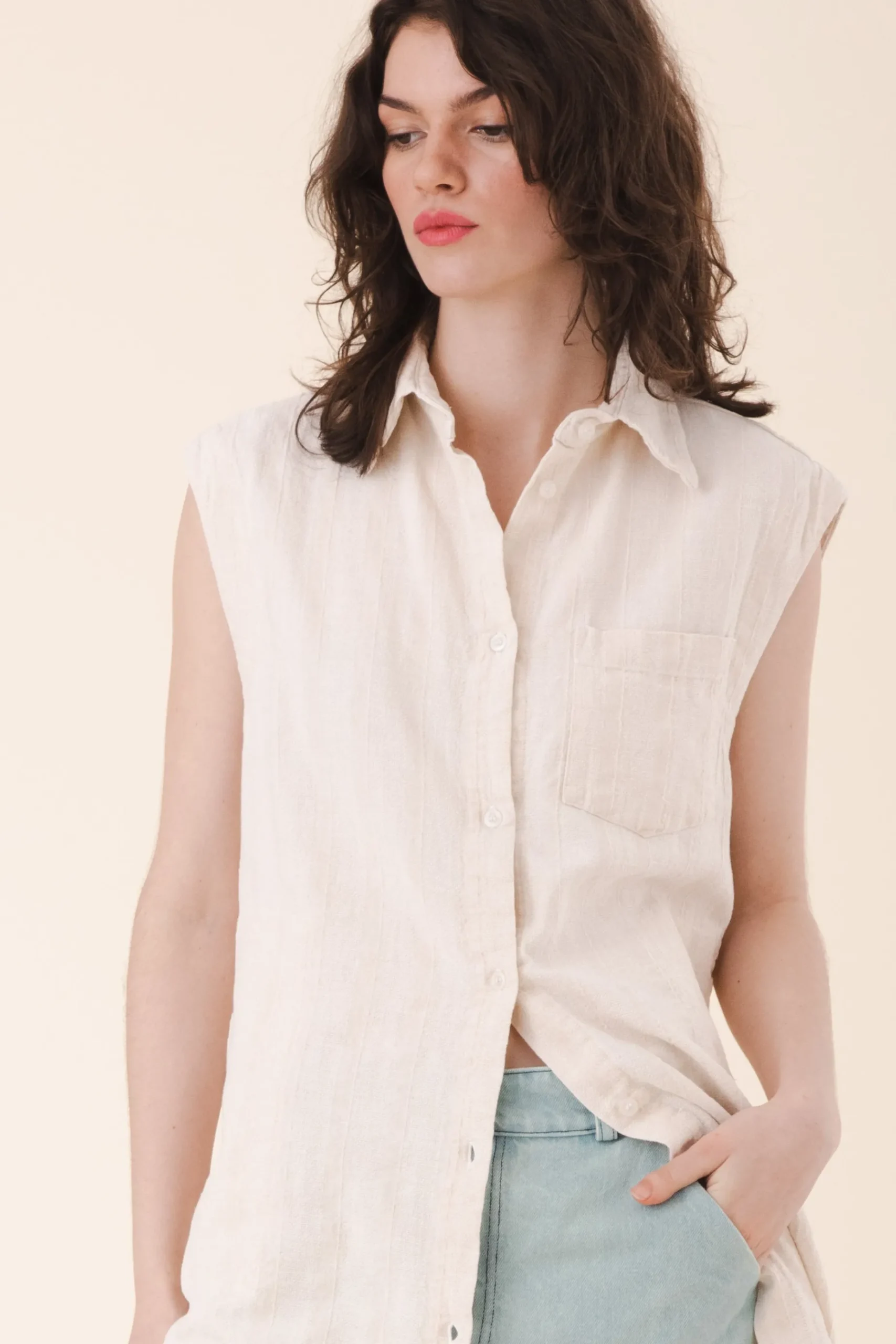 Replica Shirtdress Sleeveless in Oyster