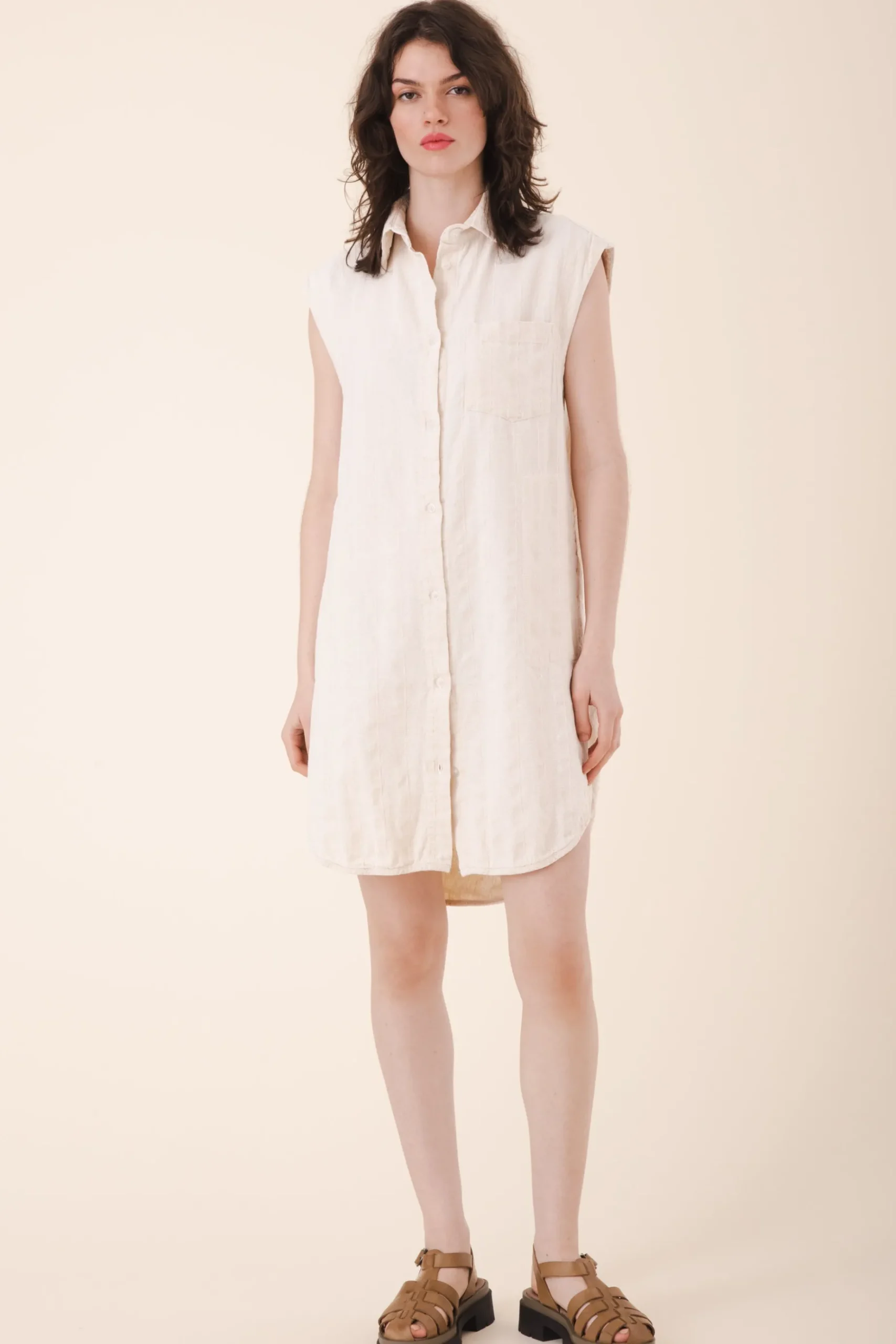 Replica Shirtdress Sleeveless in Oyster