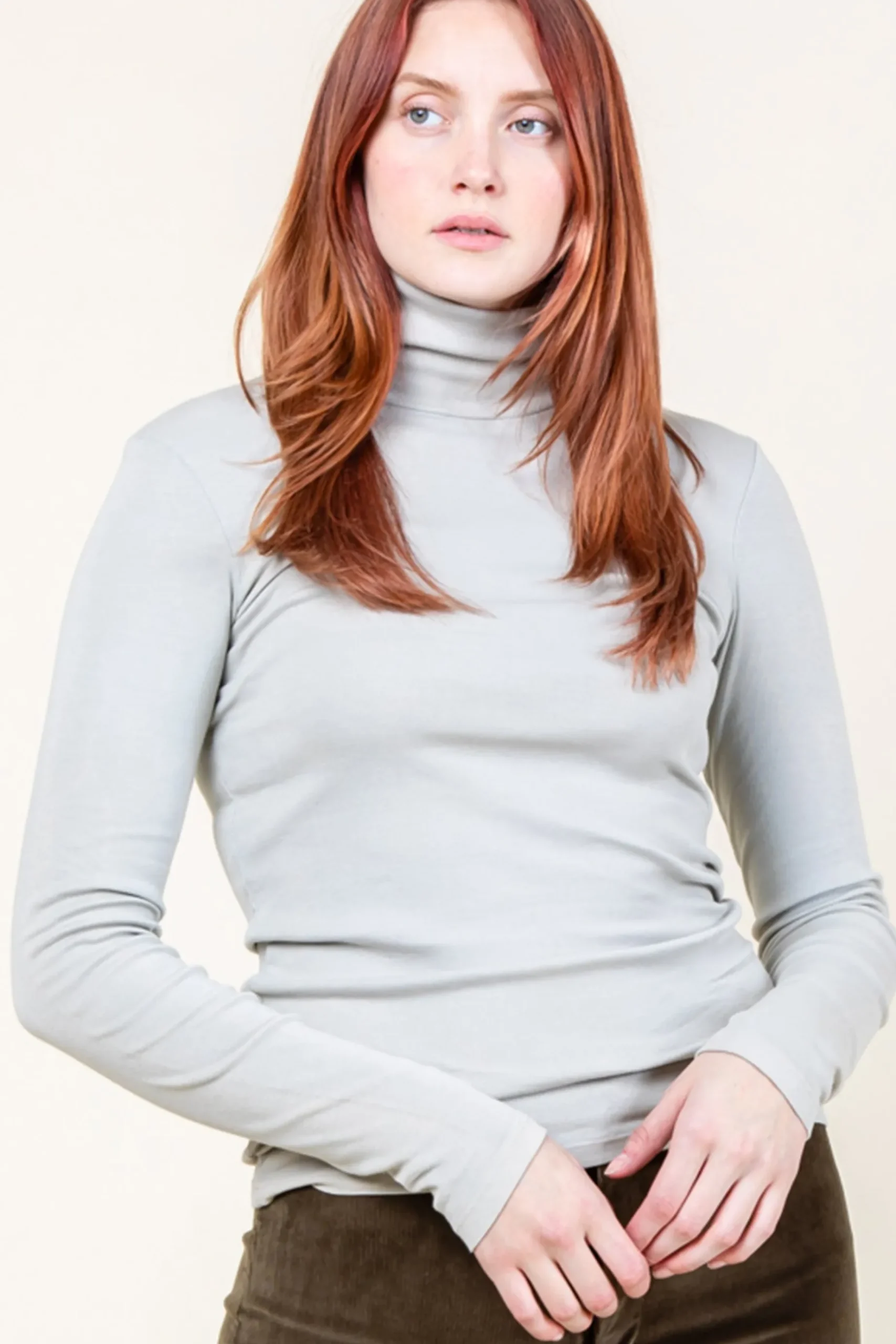 Rib Turtleneck in Interface