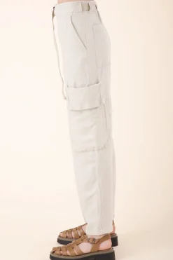 Sack Pocket Pant Silk in Oyster