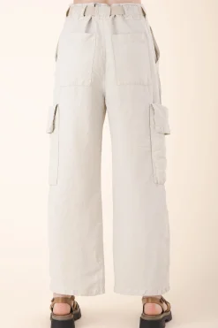 Sack Pocket Pant Silk in Oyster