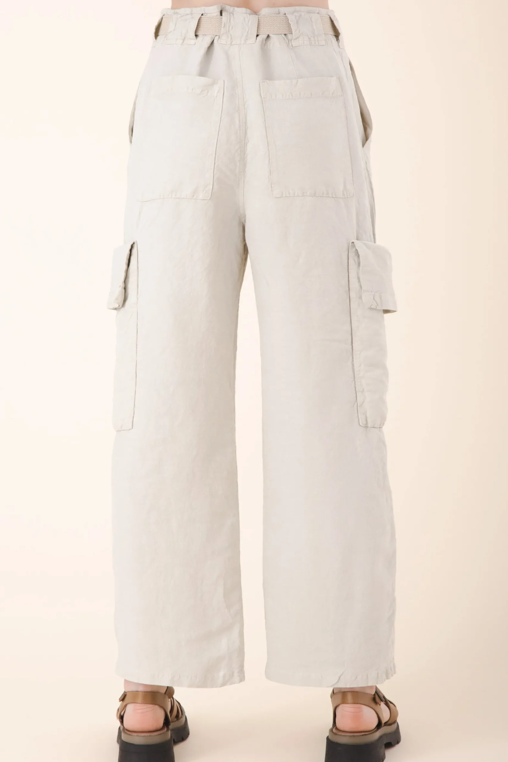 Sack Pocket Pant Silk in Oyster