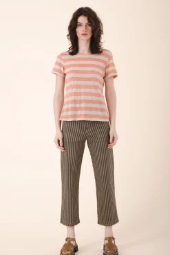 Smithy Pant in Wide Stripe Khaki