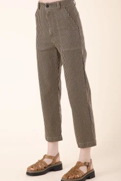 Smithy Pant in Wide Stripe Khaki