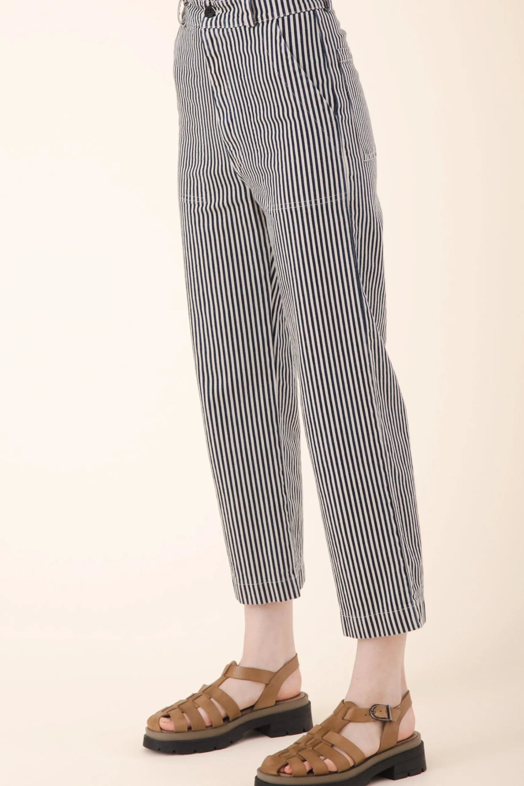 Smithy Pant in Wide Stripe Natural