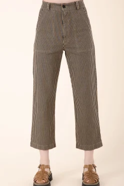 Smithy Pant in Wide Stripe Khaki