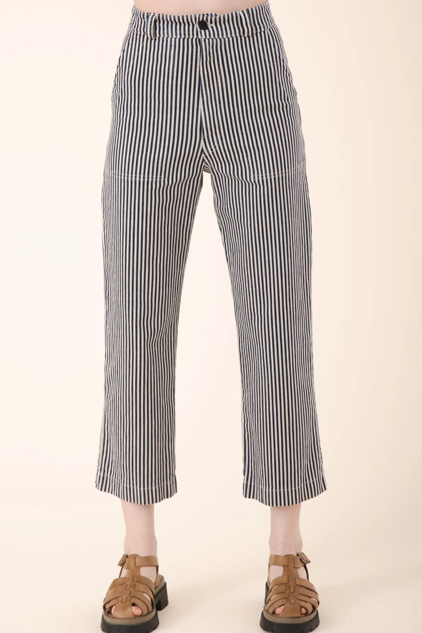 Smithy Pant in Wide Stripe Natural
