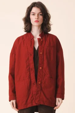 Soft Blazer in Crimson