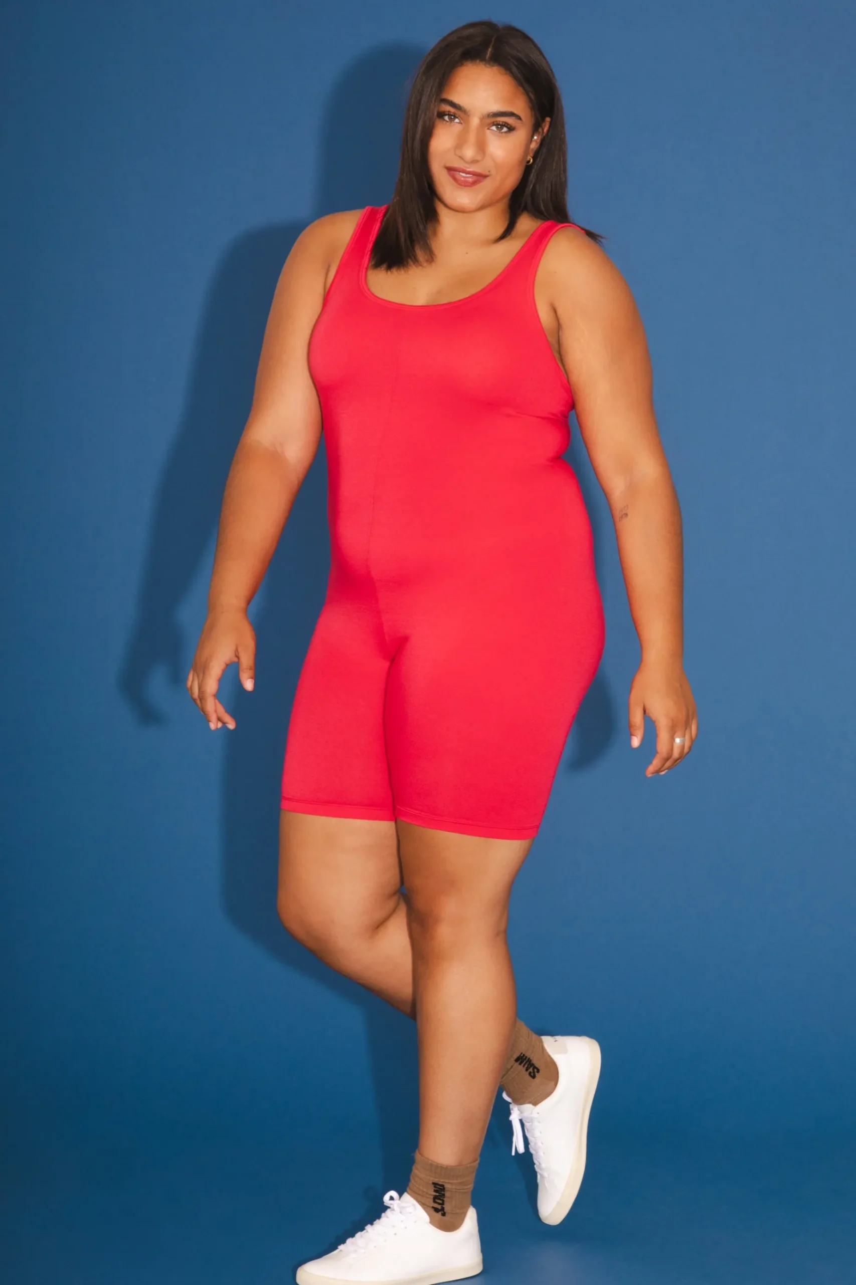 Soft Short Bodysuit in Cherry