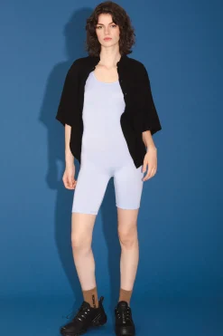 Soft Short Bodysuit in Sky Blue