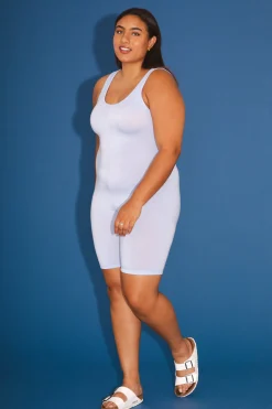 Soft Short Bodysuit in Sky Blue