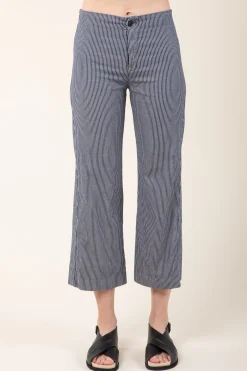 Stripe Knack Pant in Light Gray