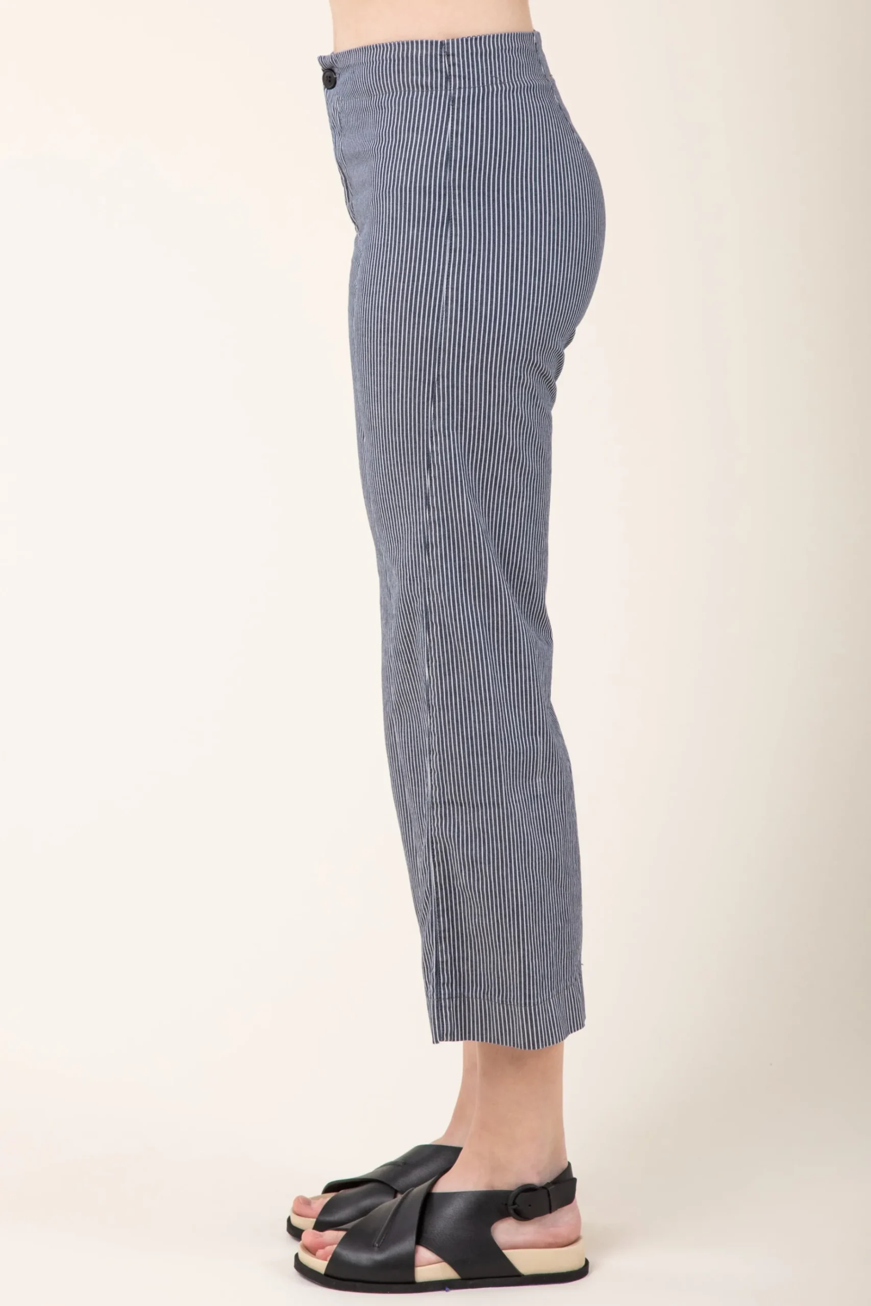 Stripe Knack Pant in Light Gray