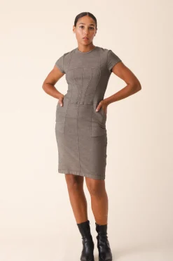 Valkyrie Dress in Khaki
