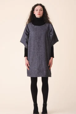 Wool Kite Dress in Charcoal