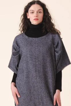 Wool Kite Dress in Charcoal
